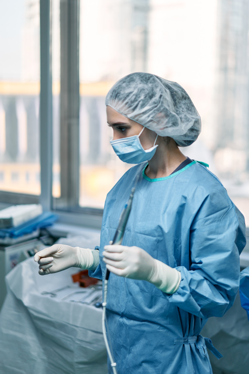 A Female Surgeon in an Operating Room
