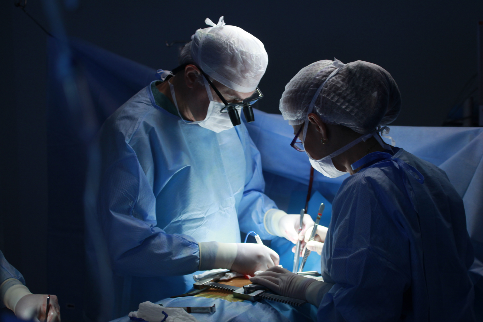 Medical Professionals Doing a Surgery